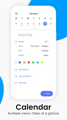 Calendar android App screenshot 1